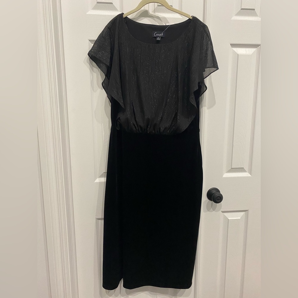 Black velvet dress size 16